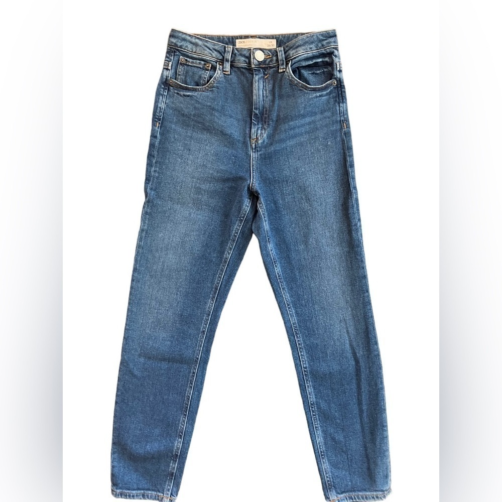 ASOS High Waisted Straight Leg Jeans Medium Wash Size 26